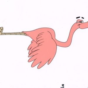 Donkey Kong Jr. Cereal Commercial Animation Cel Oversized Nintendo Flamingo 1983