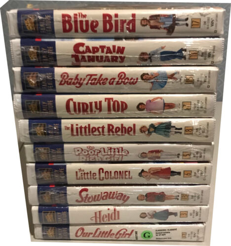 Shirley Temple VHS Family Feature Collection 19 Brand New Original Plastic Wrap